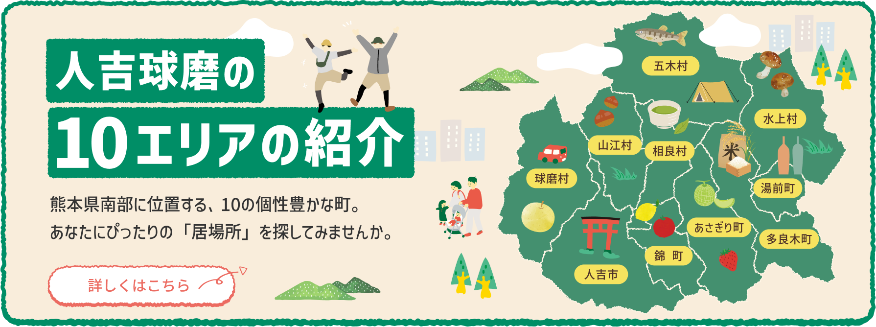 人吉球磨の10エリアの紹介